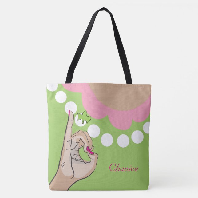 Pink and green girly bag (Front)