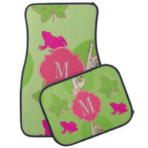 Pink and Green girly car mats
