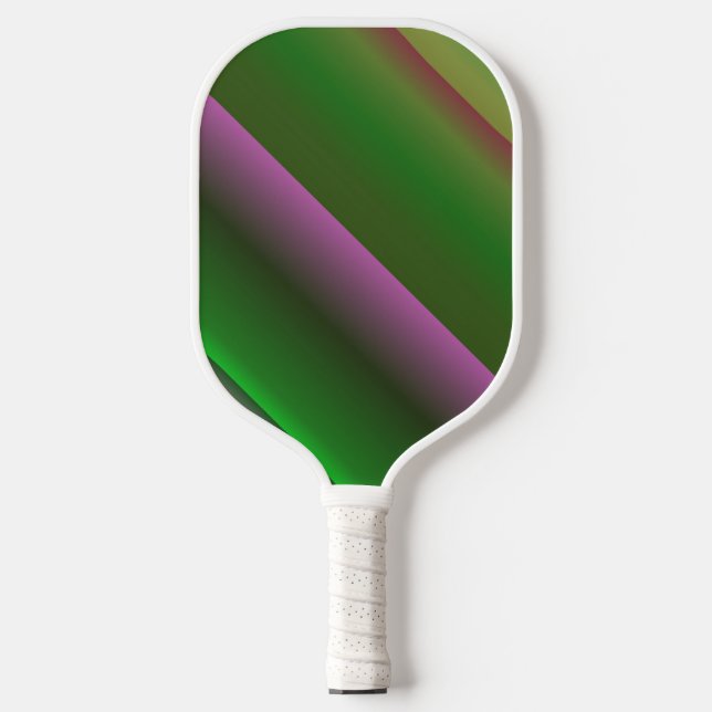Pink And Green Gradient Fun Pickleball Paddle (Front)
