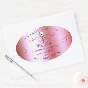 Pink and Green Gradient Ornate Product Labels Logo