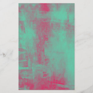 Pink and Green Grunge Abstract Scrapbook Paper