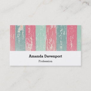 Pink and Green grunge stripes texture Business Card