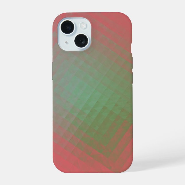 pink and Green iPhone 15 Case (Back)