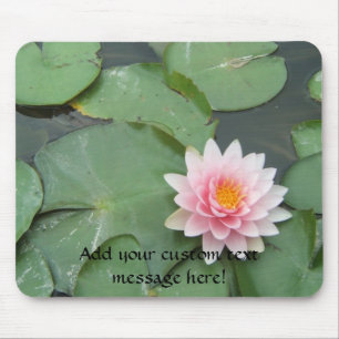 Pink and Green Lily Pad Pretty Photograph Mouse Mat