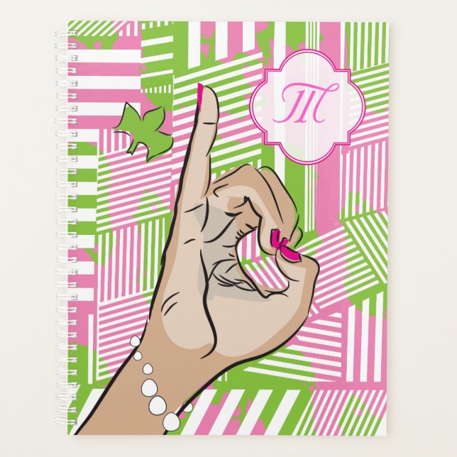 Pink and Green Love Planner (Front)