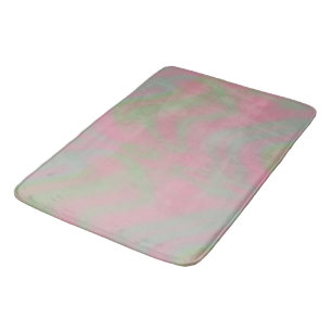 pink and green Marble abstract Bath Mat