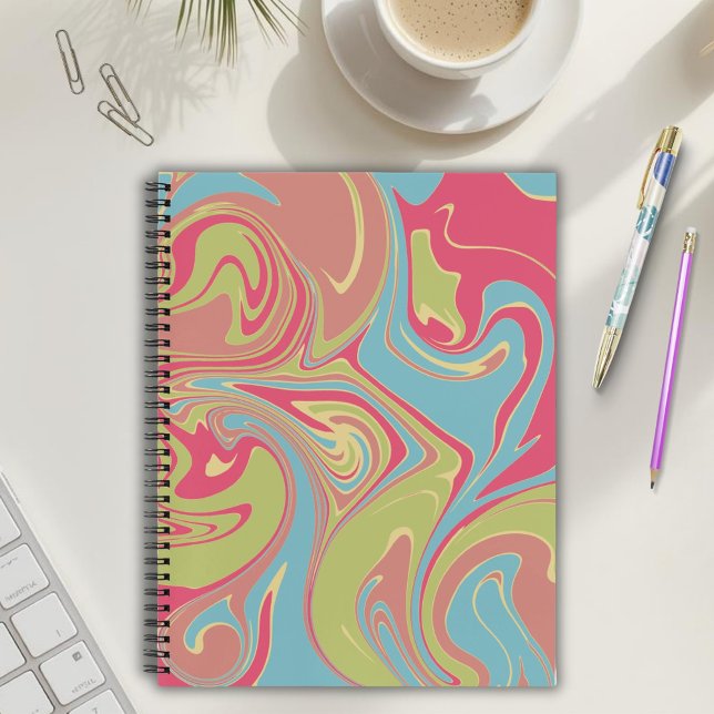 Pink and Green Marble Pattern  Notebook (Creator Uploaded)