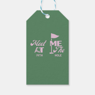 Pink And Green   Meet Me at the 19th Hole  Gift Tags
