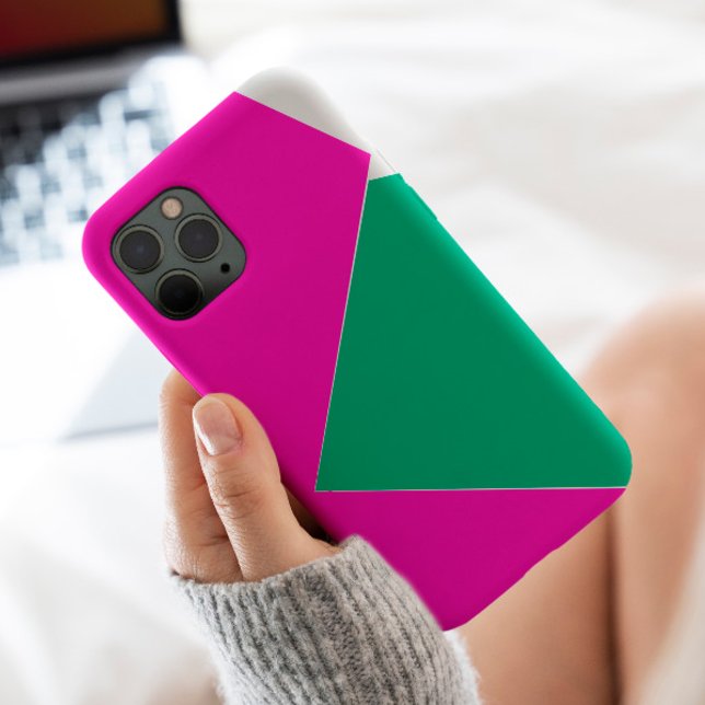 pink and green modern Abstract Color block pattern Case-Mate iPhone Case (Creator Uploaded)