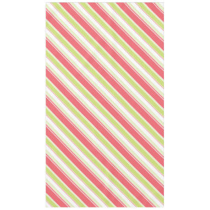 Pink and Green Modern Stripes Tablecloth