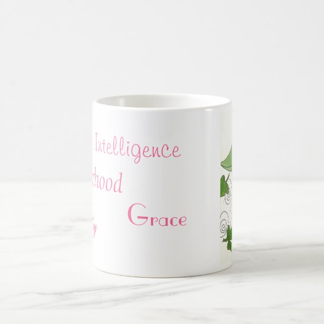 pink and green mug (Center)