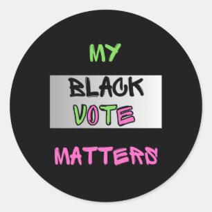 Pink And Green My Black Vote S Sticker
