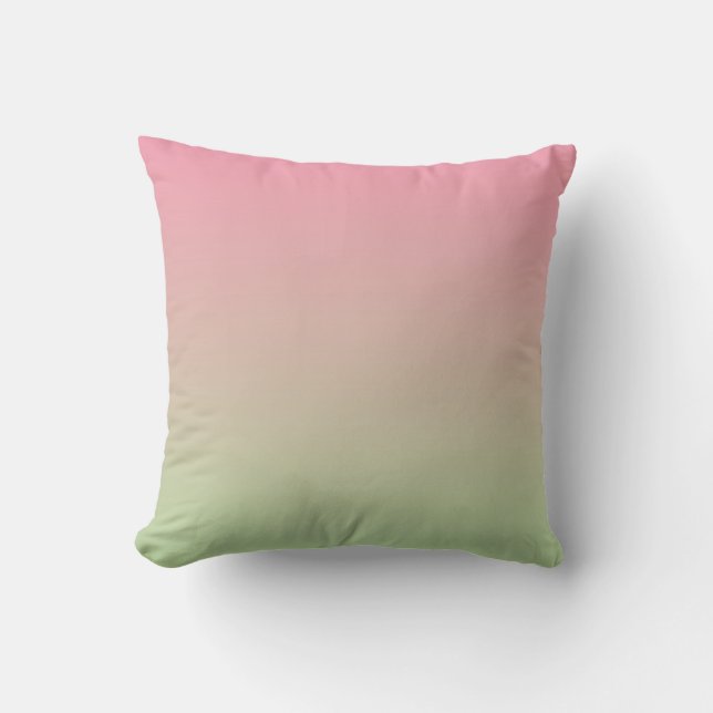 “Pink And Green Ombre” Cushion (Front)
