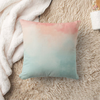 Pink and green ombre cushion