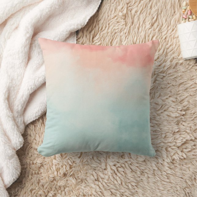 Pink and green ombre cushion (Blanket)