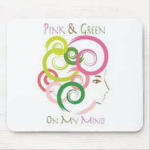 Pink and Green on My Mind Mouse Mat