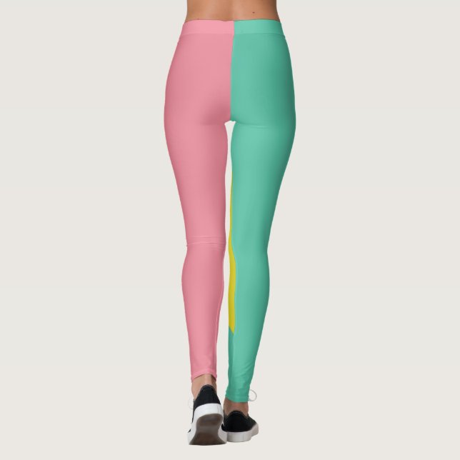 Pink and Green Oval Leggings (Back)