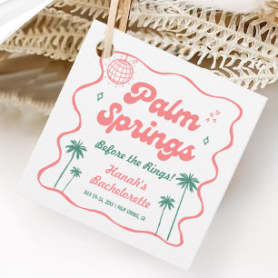 Pink and Green Palm Springs Bachelorette Favour Tags