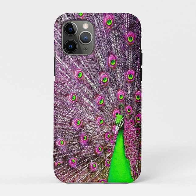 Pink And Green Peacock,  Case-Mate iPhone Case (Back)