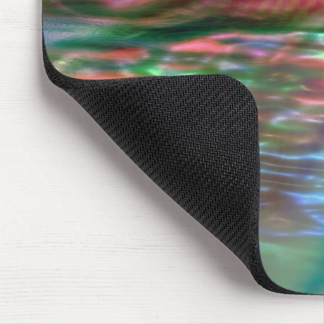Pink and green pearly virtual texture mouse mat (Corner)