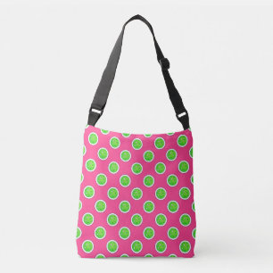 Pink and Green Pickleball Court Accessory  Crossbody Bag