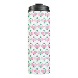 Pink and Green Pickleball  Thermal Tumbler