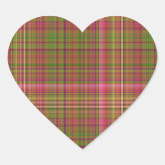 Pink and Green Plaid Sticker