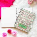 Pink and Green Preppy Yearly Planner Hardcover<br><div class="desc">Experience the perfect blend of functionality and chic design with our 8.5" x 11" hardcover spiral-bound planner, thoughtfully crafted to help you manage your life with flair. This planner offers a seamless combination of practical features and fashionable aesthetics, making it a must-have for individuals seeking efficient time management. Key Features:...</div>