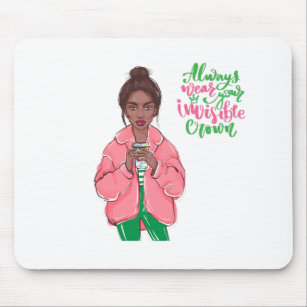 Pink and Green Queen Mouse Mat