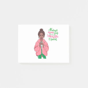 Pink and Green Queen Post-it Notes