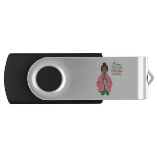 Pink and Green Queen USB Flash Drive