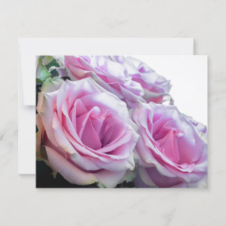 Pink and Green Roses Invitation