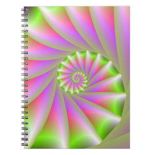 Pink and Green Spiral Notebook