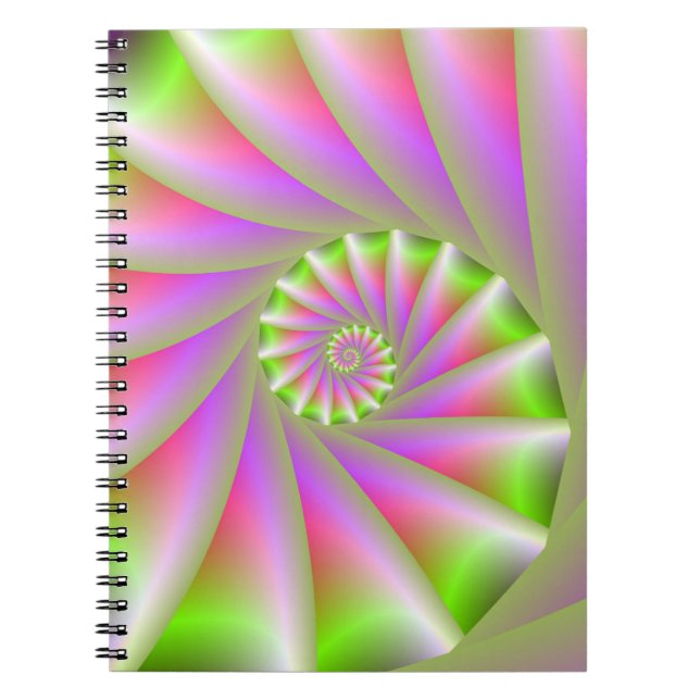 Pink and Green Spiral Notebook (Front)
