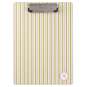 Pink and green stripe clip board