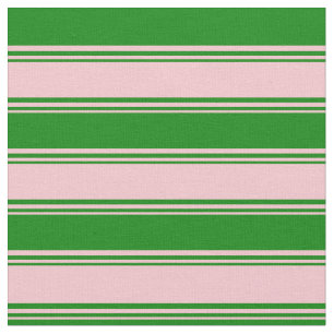 Pink and Green Striped/Lined Pattern Fabric