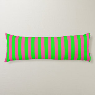 Pink and Green Stripes Design Body Cushion