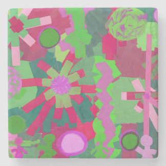 Pink and Green Theme Coaster