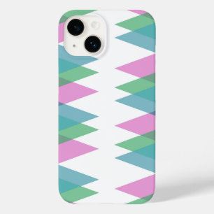 Pink and green triangles Case-Mate iPhone 14 case