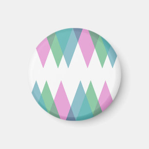 Pink and green triangles magnet