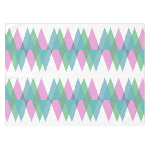 Pink and green triangles tablecloth