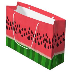 Pink and Green Watermelon Large Gift Bag
