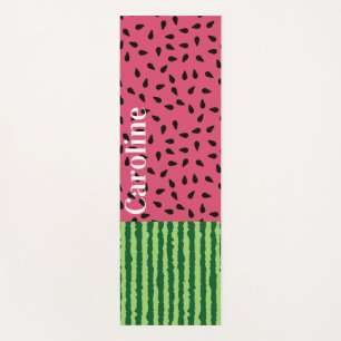 Pink and Green Watermelon Personalised Yoga Mat