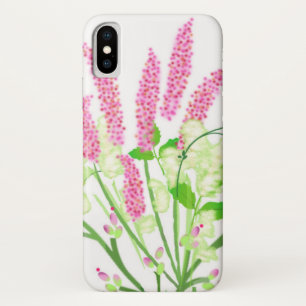 Pink and Green Wildflowers iPhone / iPad case