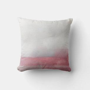 Pink and Grey Abstract Art Painting. Modern artpai Cushion