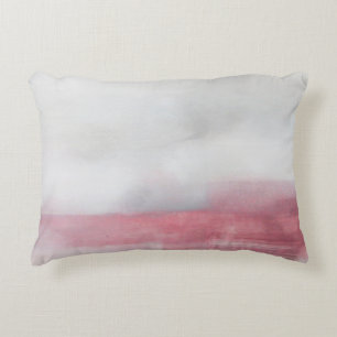 Pink and Grey Abstract Art Painting. Modern artpai Decorative Cushion