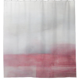 Pink and Grey Abstract Art Painting. Modern artpai Shower Curtain