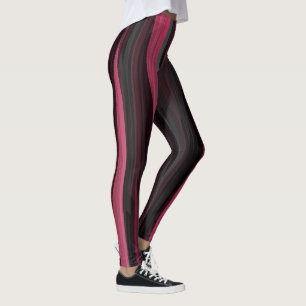 pink and grey abstract Leggings