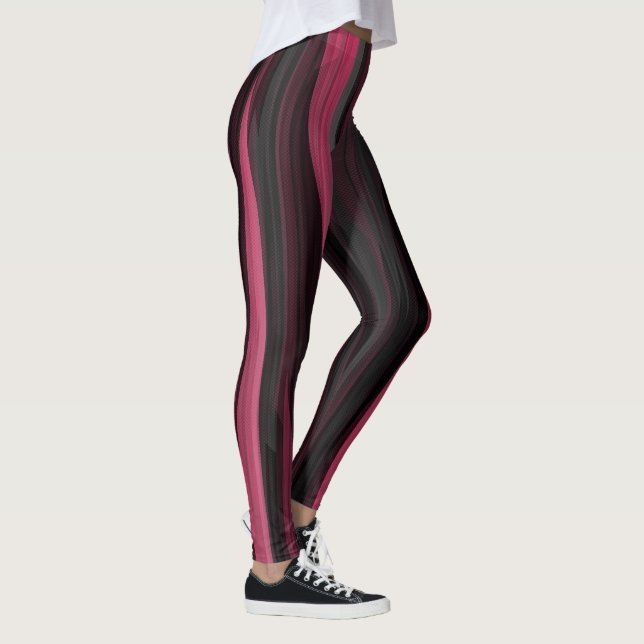 pink and grey abstract Leggings (Right)