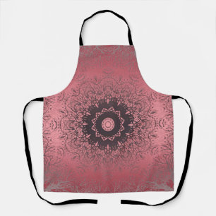 pink and grey apron
